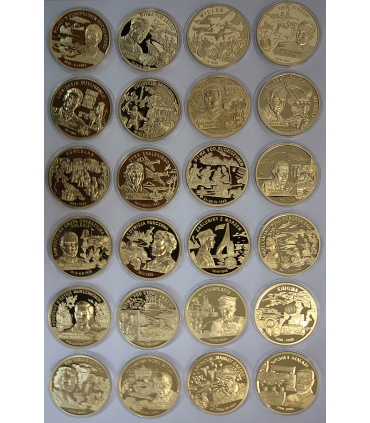 Zestaw 15 szt. medali - Polacy w II wojnie światowej + pudełko+ certyfikaty