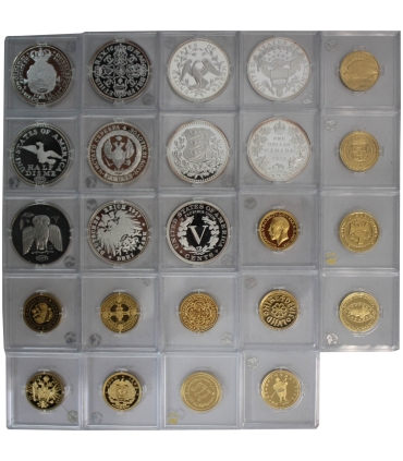 Legendarne monety świata - repliki - 22 szt. Ag999