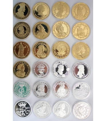 Najcenniejsze Monety Polskie – komplet 24 replik w eleganckim pudełku + certyfikaty