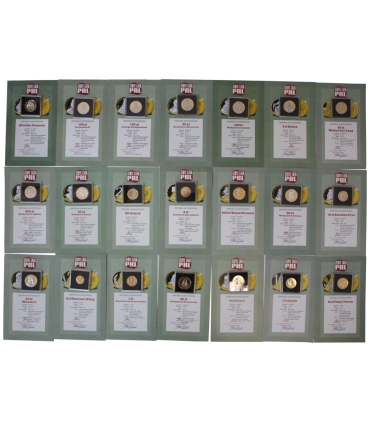 Złote Lata PRL – komplet 21 oryginalnych monet PRL platerowanych, certyfikaty, etui