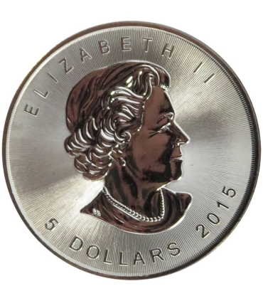 Kanada 5 dolarów Liść klonowy, 2015, Ag999, 31,1, certyfikat, st. 1