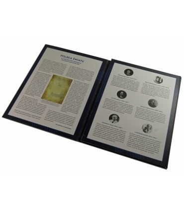 Polska światu – Najważniejsze odkrycia polskich naukowców, 4 szt. x platerowany mosiądz