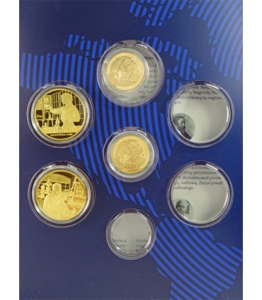 Polska światu – Najważniejsze odkrycia polskich naukowców, 4 szt. x platerowany mosiądz