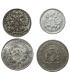 Zestaw - 4 x oryginalne srebro Rosja/ZSRR 1906–1929, etui, certyfikat