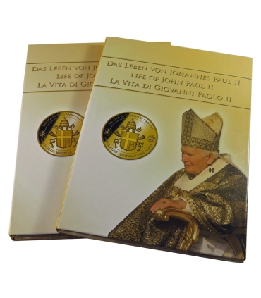 Życie Jana Pawła II – komplet 2 albumów z 7 medalami