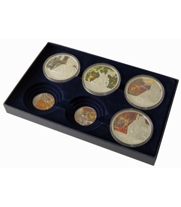 4 sztuki medali „1000-lecie Polski”, certyfikaty, etui