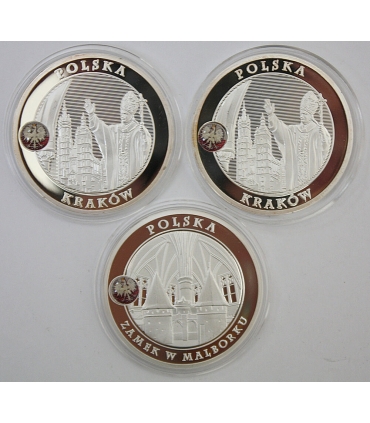 Zestaw 3 medali – Nasza Polska: Kraków, Malbork, Jasna Góra