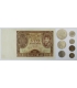 Monety II Rzeczypospolitej – zestaw kolekcjonerski 7 monet + z banknot 100 zł 1934,  certyfikat, etui