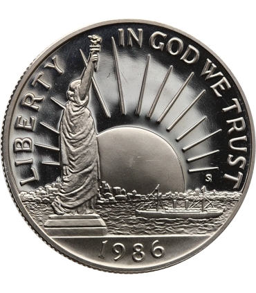 USA 1 dolar, 1986, Ellis Island, stan 1