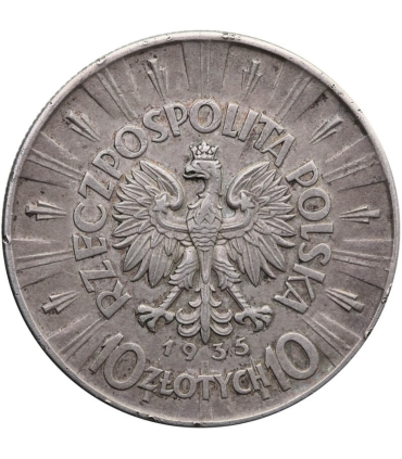 10 zł Józef Piłsudski 1935, stan 3