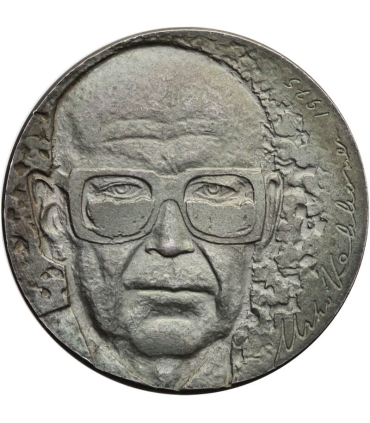 Finlandia 10 marek, 1975 75 rocznica urodzin - Urho Kekkonen, srebro, etui