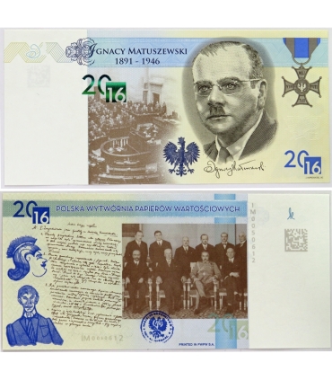 PWPW Banknot Testowy Matuszewski 2016
