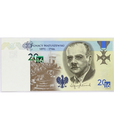 PWPW Banknot Testowy Matuszewski 2016