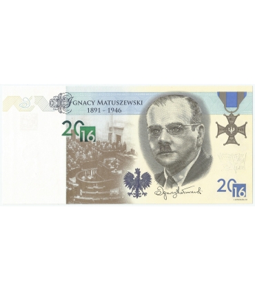 PWPW Banknot Testowy Matuszewski 2016