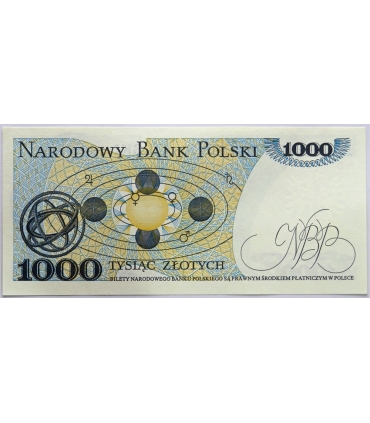 1000 zł, Mikołaj Kopernik, 1982, seria HM, stan 1/1-