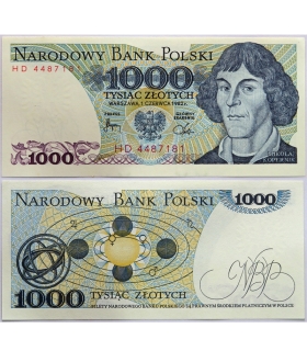 1000 zł, Mikołaj Kopernik, 1982, seria HM, stan 1/1-