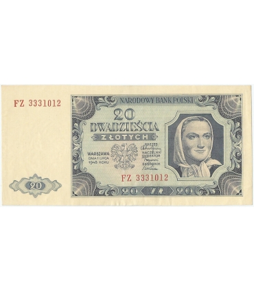 20 zł 1948, stan 1, seria HR