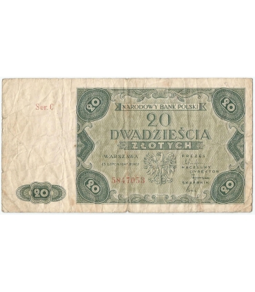 20 zł 1947,  Seria C, stan 4