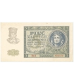 Banknot 5 złotych 1940 stan 2/2+ Ser. B