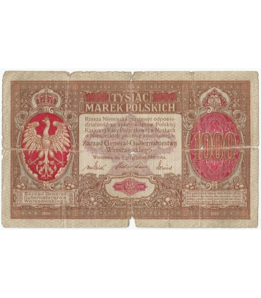 1000 marek polskich 1916, Generał, st. 5/5+