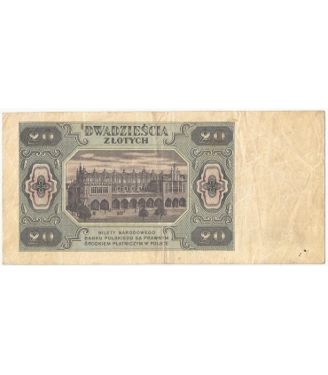 20 zł 1948 stan 3/3+, seria CK