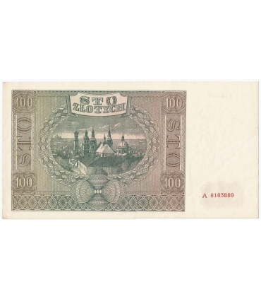 Banknot 100 złotych 1941 stan 3, Ser. A