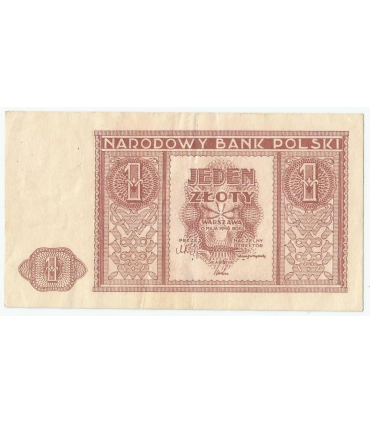 Banknot 1 złoty 1946 rok - stan 2-