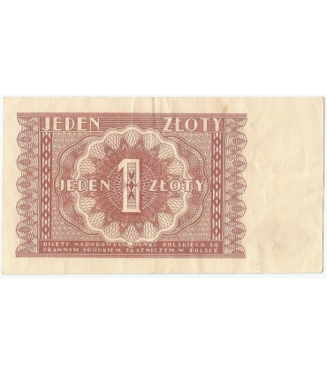 Banknot 1 złoty 1946 rok - stan 2-