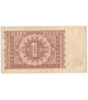 Banknot 1 złoty 1946 rok - stan 3/3-