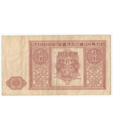 Banknot 1 złoty 1946 rok - stan 3/3-