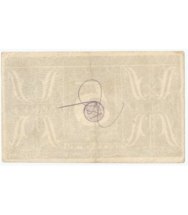 Bon na 5 marek 1944 seria A, Oflag II C Woldenberg, druk niebieski rzadszy