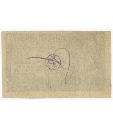 Bon na 5 marek 1944 seria A, Oflag II C Woldenberg, druk niebieski rzadszy