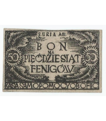 Bon na 5 marek 1944 seria A, Oflag II C Woldenberg, druk czarny