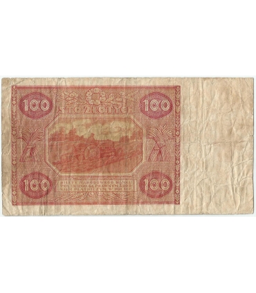 100 złotych 1946, Seria K, stan 4-