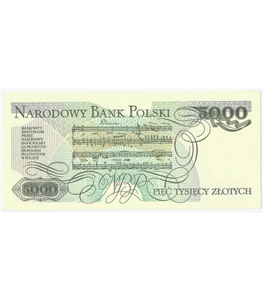 5000 zł Fryderyk Chopin,1988, seria CW, stan 1-