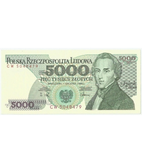 5000 zł Fryderyk Chopin,1988, seria CW, stan 1-