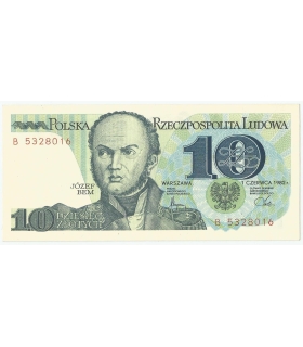 10 zł, Józef Bem, 1982, stan 1, seria B