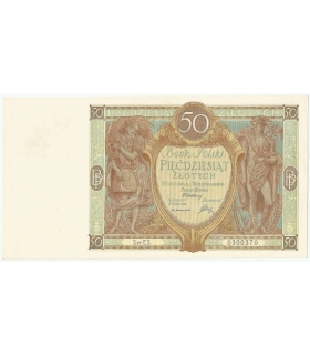50 złotych 1929 r. stan 1-, seria ES. 0300370