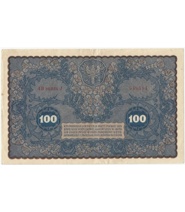 100 marek polskich 1919 stan 2-, IF Seria Z