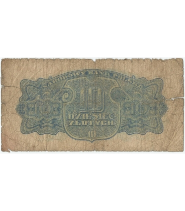 10 złoty 1944, w klauzuli OBOWIĄZKOWE, seria Kb, st. 5-