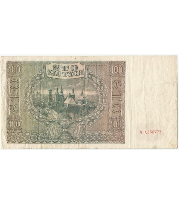 Banknot 100 złotych 1941 stan 3, Ser. A 6656773