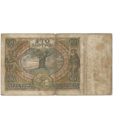 Banknot 100 zł 1932 rok, seria AB. stan 3-
