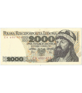 2000 zł Mieszko i Chrobry, 1982, seria CA, stan 2+