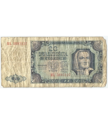 20 zł 1948 stan 4-, seria HL