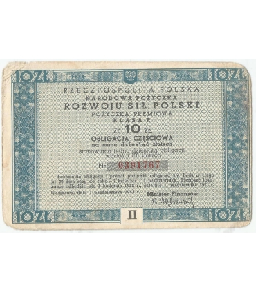 Narodowa Pożyczka Rozwoju Sił Polski 1951, 10 zł