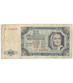 20 zł 1948 stan 4-, seria HL