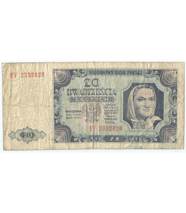 20 zł 1948 stan 4-, seria HL