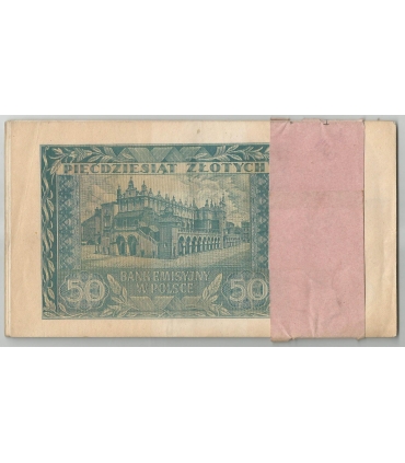 Banknot 50 złotych 1941 stan 3, seria E