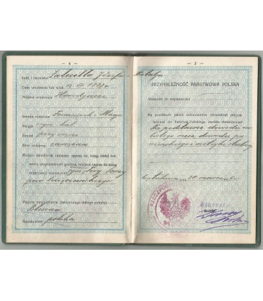 Dowód osobisty II RP, wzór 1921, wydanie 1925 – woj. kieleckie, z oryginalną fotografią