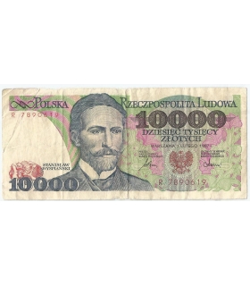 10000 zł Stanisław Wyspiański 1988, seria R, stan 3/3-